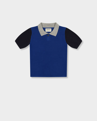 Enzo multi cobalt polo shirt made of organic cotton